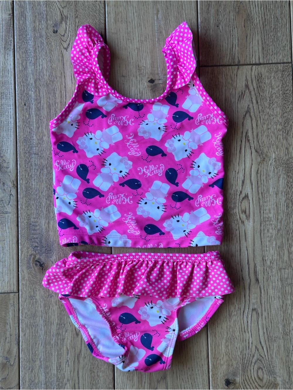 Hello Kitty by Sanrio Pink Ruffle Tankini Swimsuit size 2T